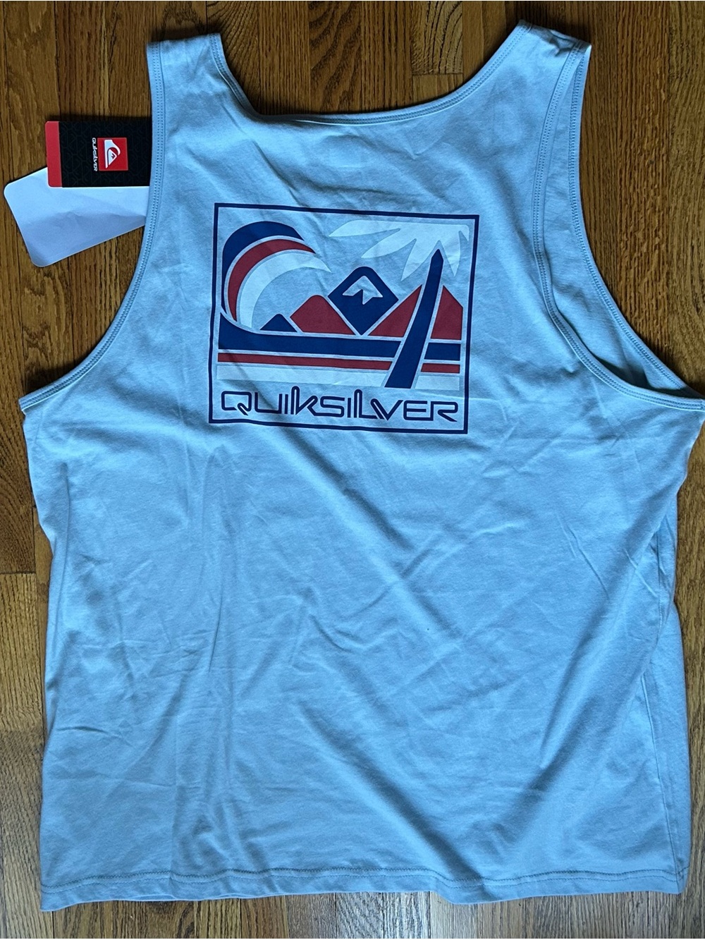 Quiksilver Men’s Light Blue Tank with Small Chest Logo